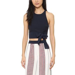 Elizabeth and James Silk Crop Top